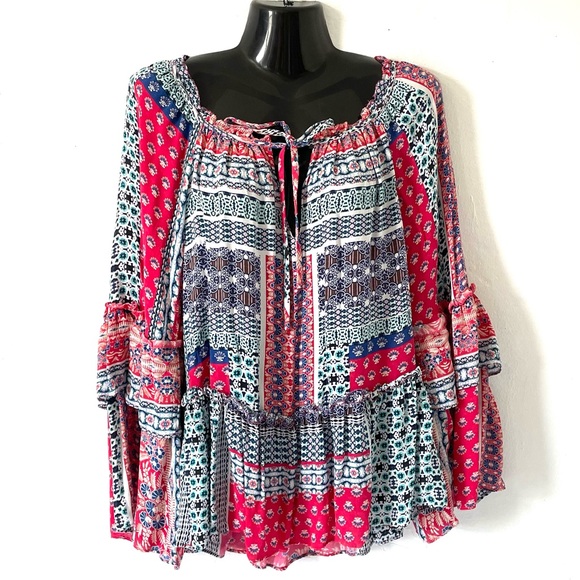 Parker Scarlet printed ruffle silk blouse - Picture 7 of 13